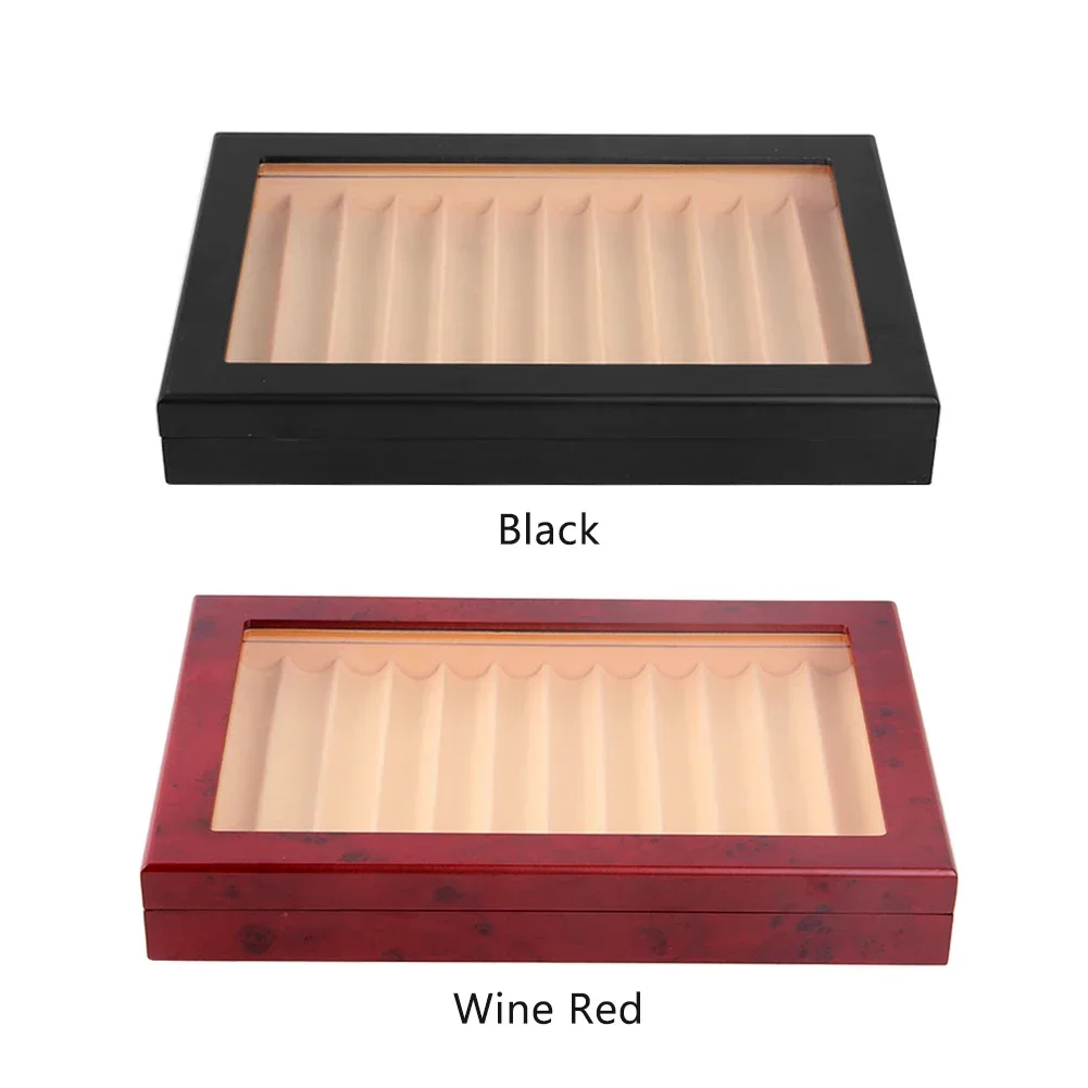 

12 Storage, Scratch gift Dustproof Wear-resistant, Grid Wooden Resistant glass Rectangular Display Box, Student Cover, Visible
