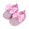 Infant Girl Shoes Bling Rhinestone Newborn Footwear Toddler Cute Bows Princess Flats for 1 Year Christian Baby Item Shower Gifts 4
