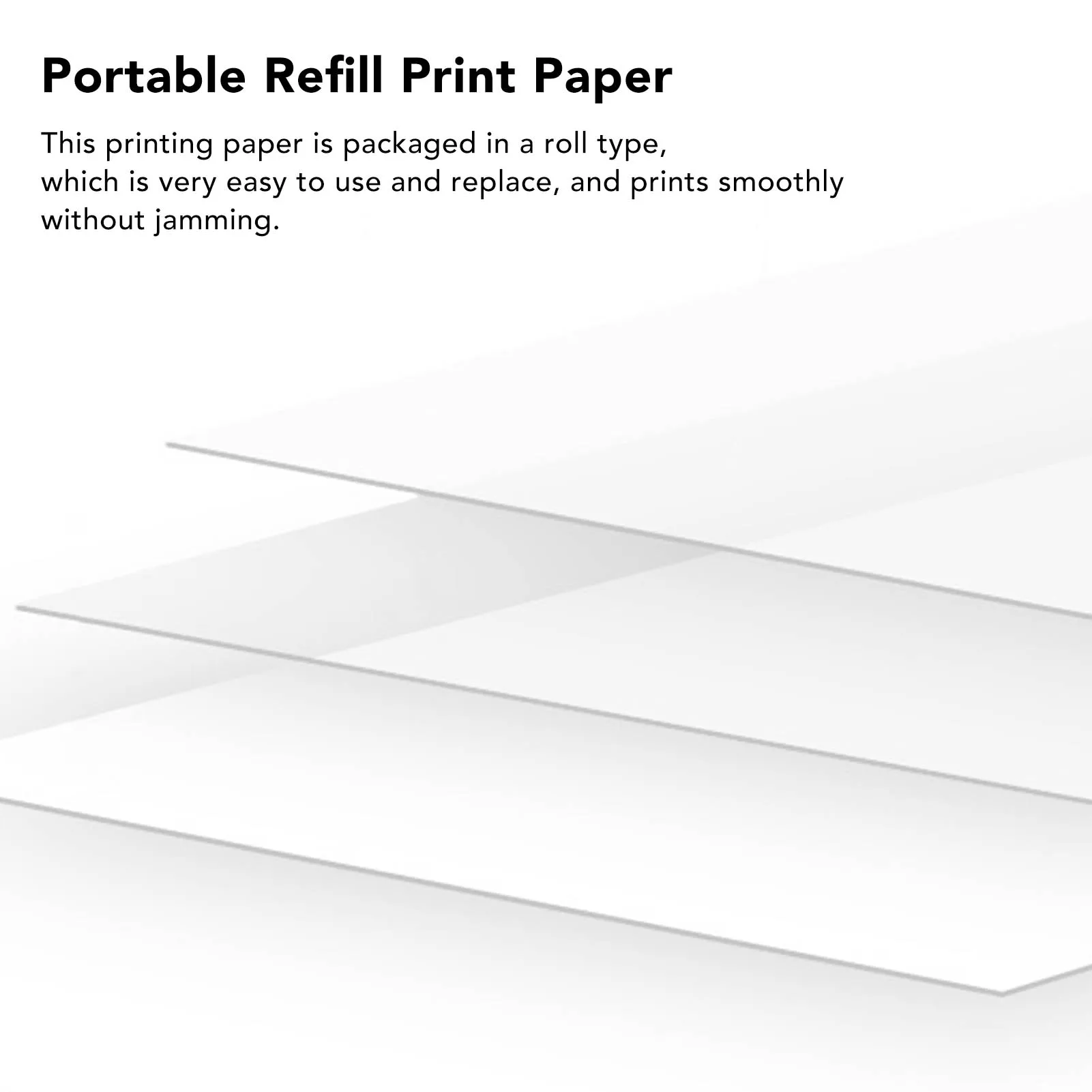 【Flash Sale】10 Rolls Thermal Print Paper Portable Coreless HD Thermal Refill Print Paper Set Thermal Receipt Paper Roll