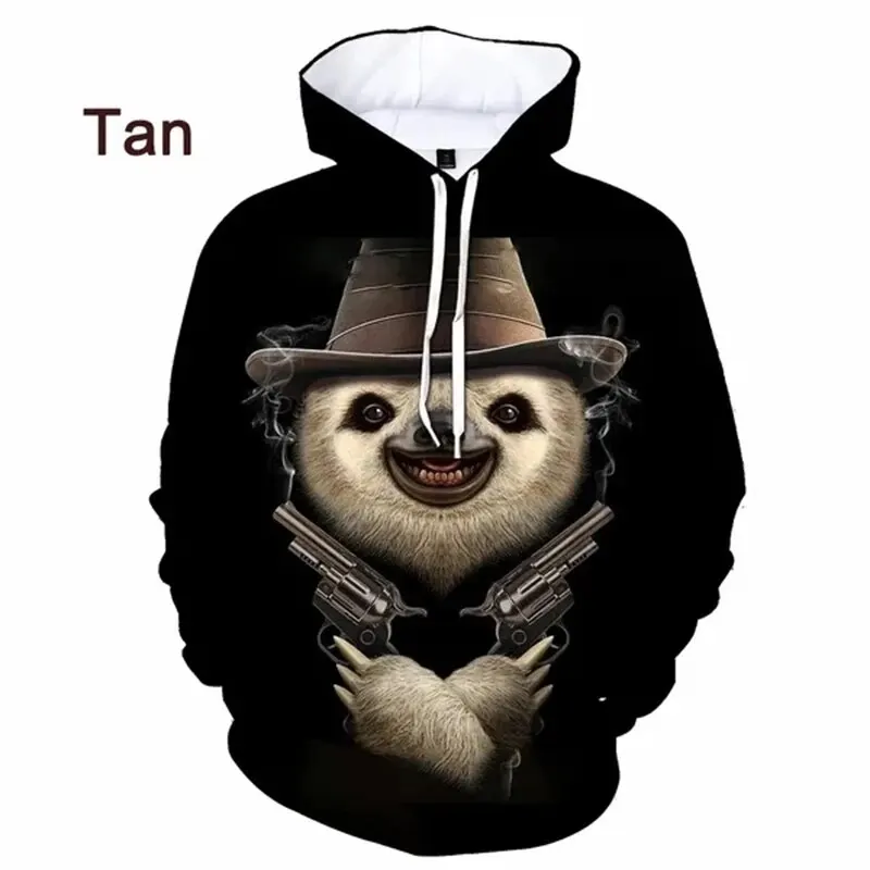 thumbnail image 1 of Sudadera con capucha con estampado 3D de animales perezosos para hombre, sudadera informal de gran tamaño, sudadera con capucha de manga larga para hombre y mujer, ropa de calle, 1 of 5