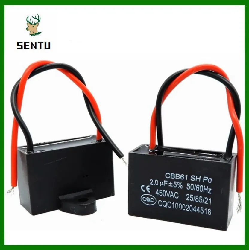 CBB61 시작 캐패시터 450V 1/1.2/1.5/1.8/2/2.5/3/3.5/4/4. UF 선풍기 천장 모터 구동 캐패시터, 5, 5, 6, 7, 8, 10, 12, 15, 16, 18, 20, 25UF