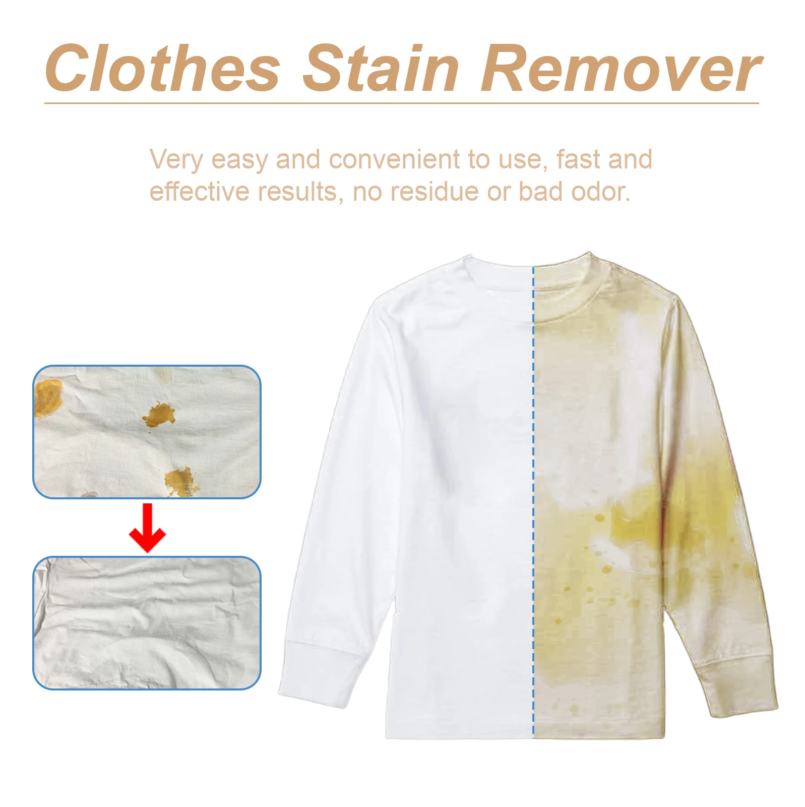 Clothes oil stain remover dust cleaner stain cleaning non-toxic effectively removes oil stains from fabrics