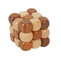 Classic Magic 3D Wooden Cube Snake Puzzles Game Toys for Adults Kids Size 6*6*6 cm