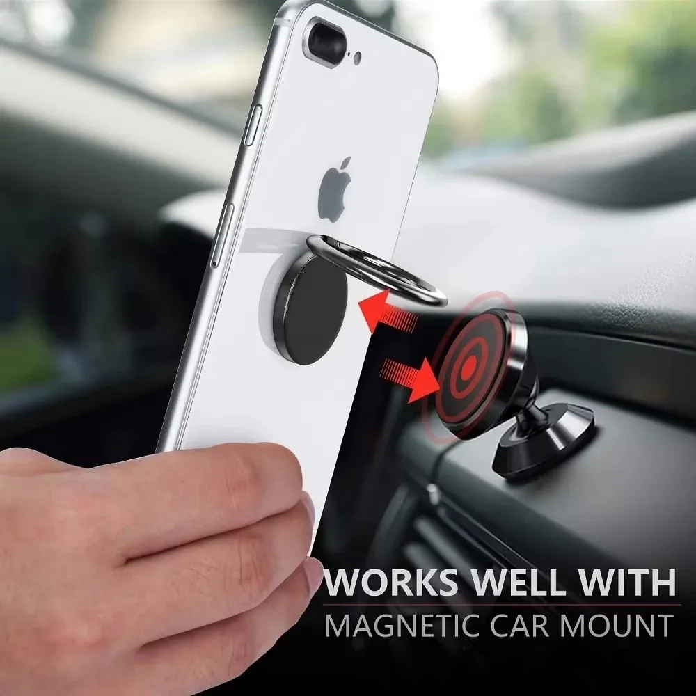 Sleek Metal Universal Phone Ring Stand and Holder