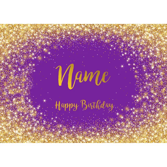 Birthday Banner Customize Photo Background Custom Name Silver Golden Pink Glitter Photophone Backdrops Party Decor Photocall Watermelon red