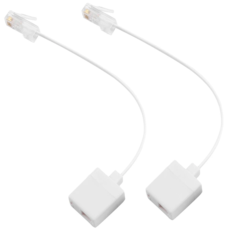 2 разъема 8P4C / RJ45 male RJ11 6P4C к гнезду M / F адаптер телефонный Ethernet
