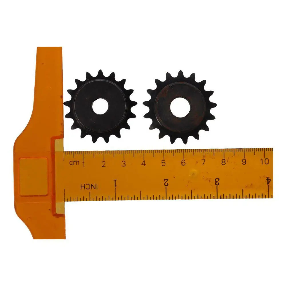 Description Picture 4 of item25 Chain 17 Tooth Gear Single Strand 1/4" Pitch Black Oxide Roller Sprockets C45 Carbon Steel for ISO 04C