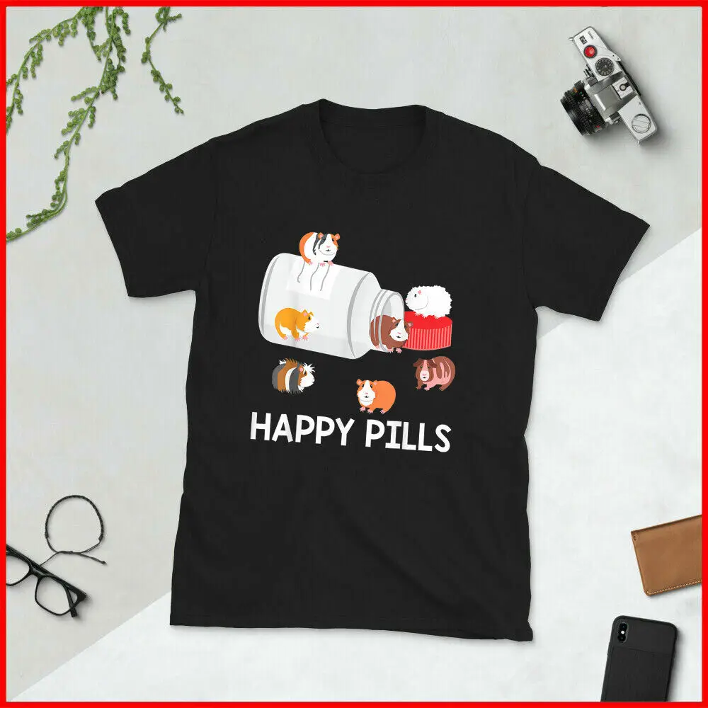 Happy Pills Divertente Cavia Amante Idea Regalo T-Shirt Maniche Lunghe O Corte