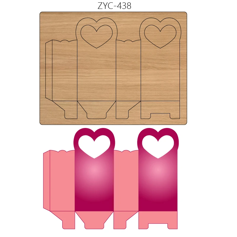 ZYC-438 BOX wooden cutting mold suitable for die-cutting machines