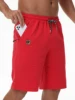 Summer Man Plus Size Shorts Baggy Cotton Stretch Sweatshorts, Hip Hop Jogging Pant 9" Inseam Zipper Pockets Sport Shorts for Men 1