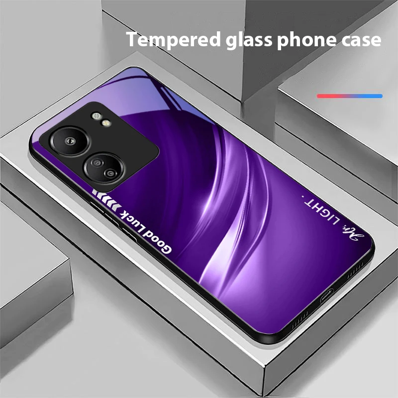 Gradient Soft Green Black Tempered Glass Phone Case