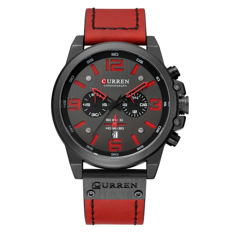 

Curren 8314 Men's Watch Sports Six-Pin Quartz Watch Calendar Men's Watch Waterproof Leather-Belt Watch