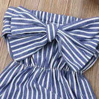 Baby Rompers Sets Summer Newborn Baby Clothes For Girls Sleeveless Stripe Print Jumpsuit Casual Headdress Baby Clothing Outfits 4