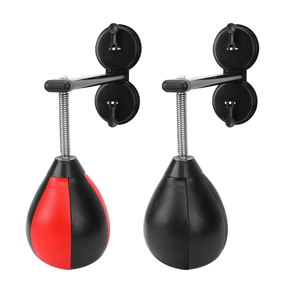 Wall Mount Punching Speed Bag Height Adjustable Punching Bag with Suction Cup Ball with Spring for Home Office