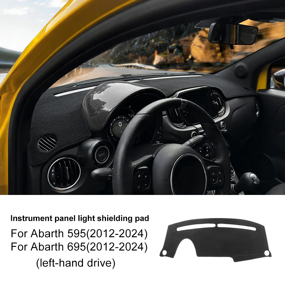 Abarth Dashboard Sunshade Carpet and Protect Mat Pad Accessory