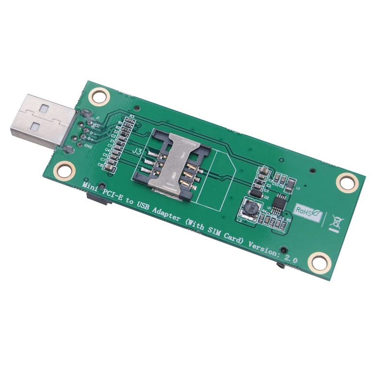 PC용 미니 PCIE-USB2.0 네트워크 어댑터, SIM 카드 슬롯 지지대, 3G 4G WWAN LTE 모듈, 미니 PCI-E-USB 라이저 보드, 6 핀, 8 핀