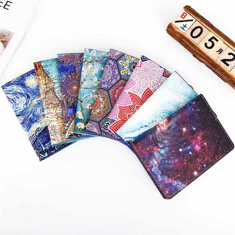 Starry Sky Travel Passport Holder - Stylish PU Leather Wallet