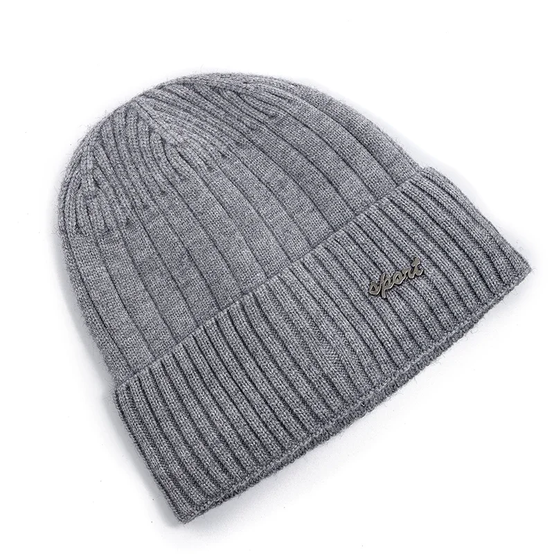 Unisex Winter Hat Plush Fleece Warm Cap Straight Design Soft Beanie Hat For Men Women Outdoor Thicken Ski Sports Knitted Hat