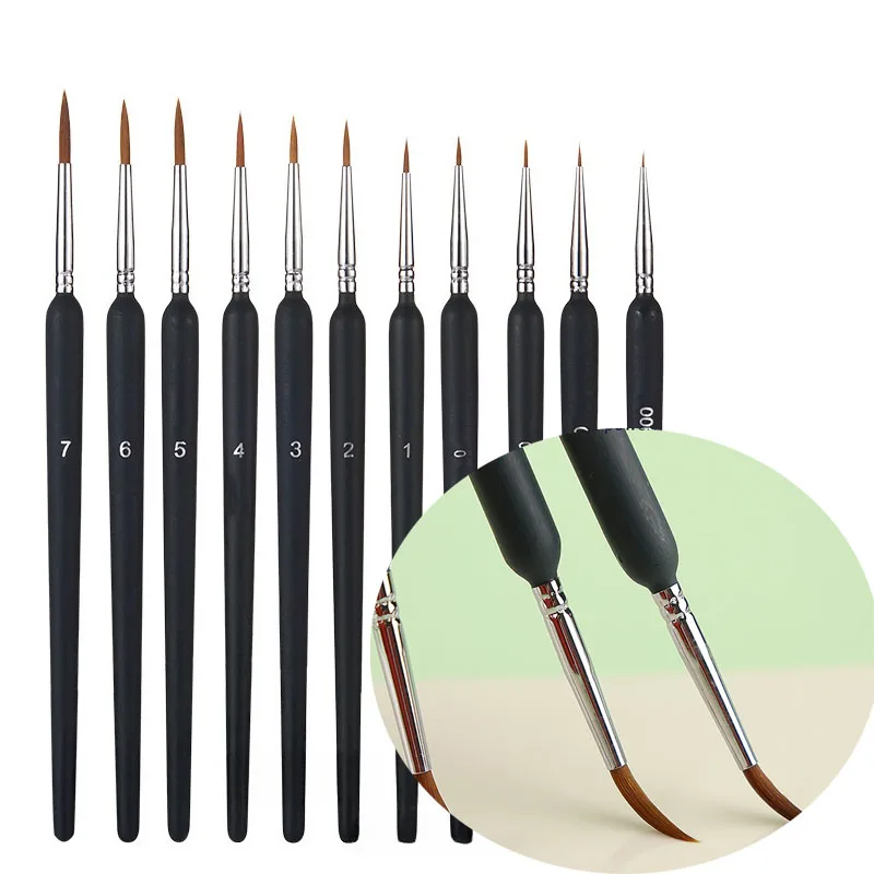 Wooden Watercolor Painting Hook Pen Set for Oil Painting and Hand Painted Strokes