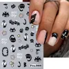 2pcs Black Cat Nail Stickers 3D Cute Cartoon Animal 3D Self-Adhesive Nail Art Decals Sliders Decorations Manicure Accessories 5