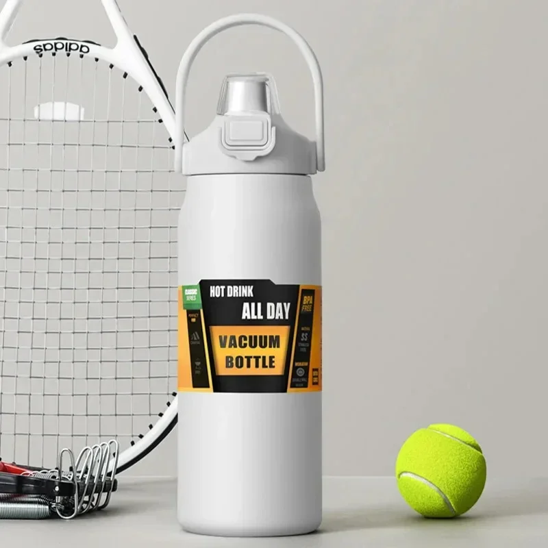 ترمس محمول رياضي خارجي مزود بشفاطة، مصنوع من الفول...