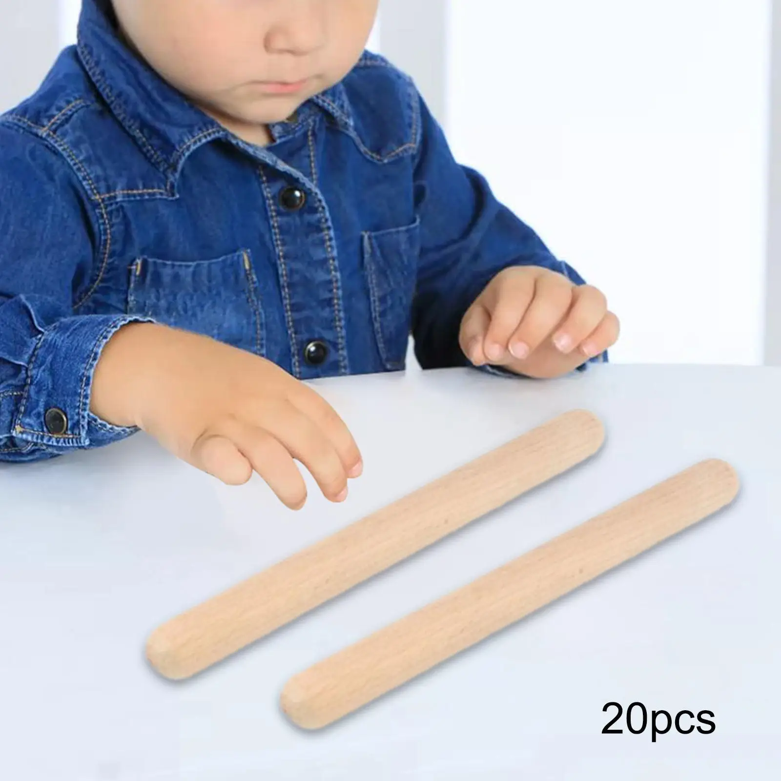 

20Pcs Rhythm Stick Toy Percussion Toy Easy to Use Playing Sturdy Baby Rhythm Toy Musical Educational Toy for Boys Girls Baby