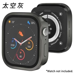 Premium Aluminum Alloy Waterproof Case for Apple Watch - Full Coverage Protection (Space Gray)