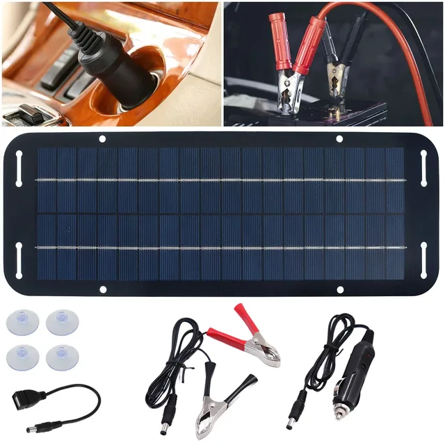 Panneau solaire 60W 12V Olt, chargeur de batterie adapté aux camping-cars, fentes, bateaux, Kit de panneaux solaires photovoltaïques adaptés aux maisons 1
