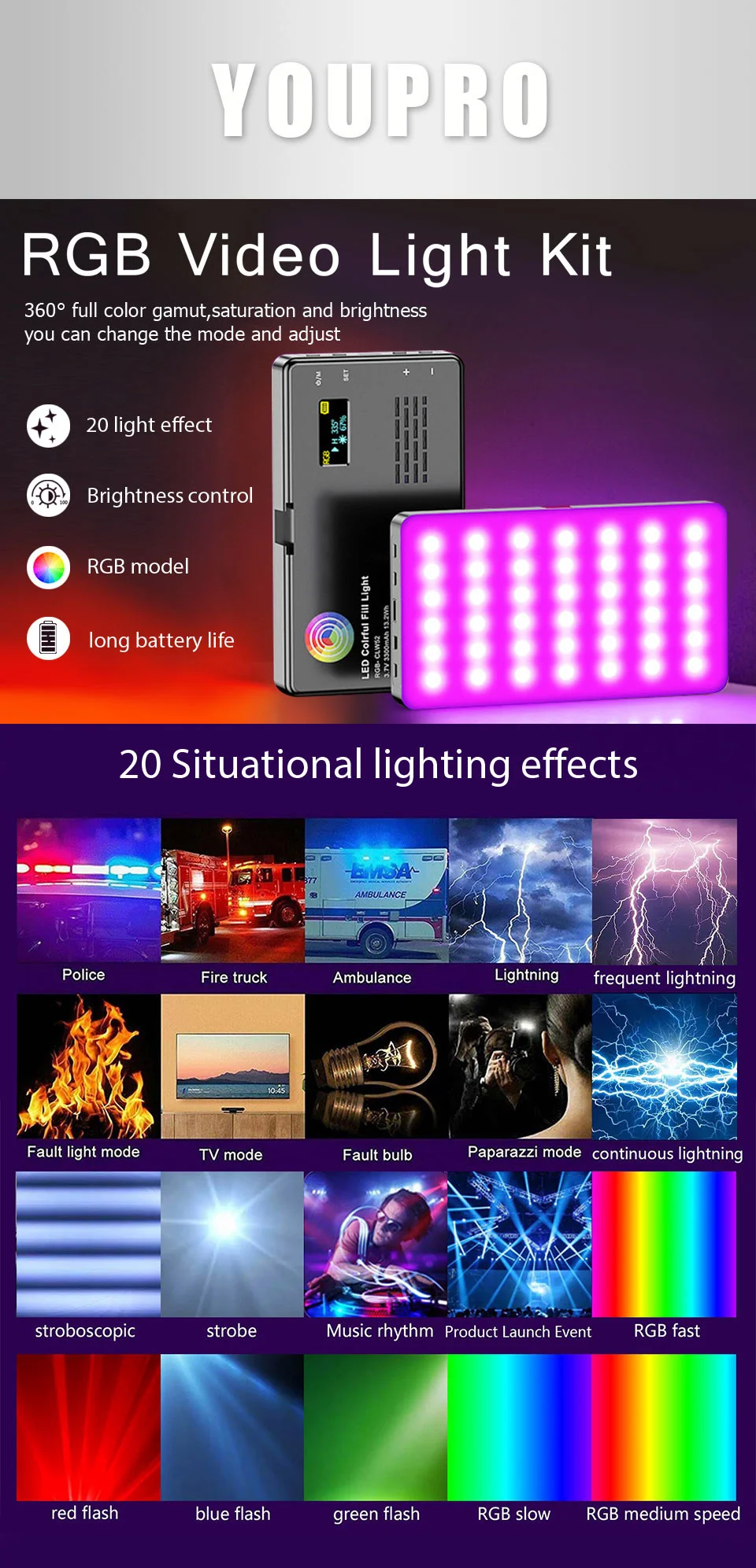 2500k-8500k bi-color cri 95 + rgb led