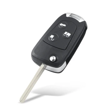 Chiave telecomando per Ford Mondeo Focus 2 3 Festiva Fiesta Fusion c-max s-max portachiavi FO21/HU101 lama - KEYYOU portachiavi per auto modificato a 3 pulsanti per Ford Mondeo Focus 2 3 Festiva