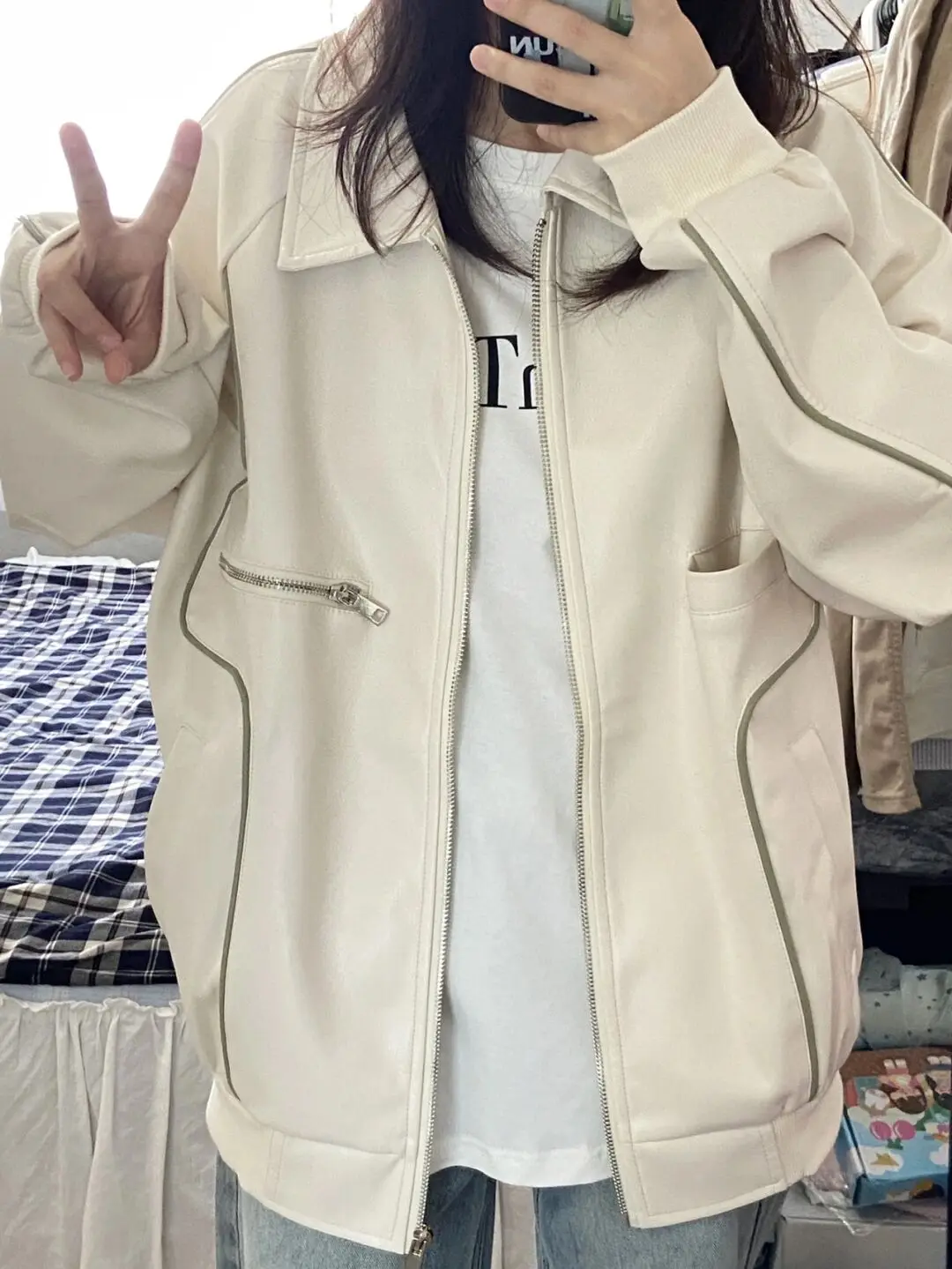 Рисунок 3 - Женская Асимметричная куртка из ПУ кожи