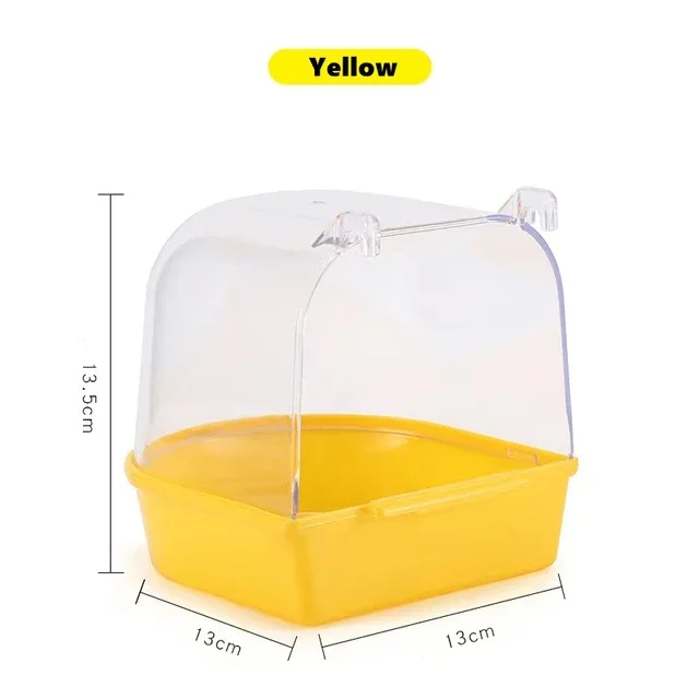 Bird Hanging Bath Cube Parrots Bathtub Shower Box Cage Accessory Little Bird Canary Budgerigar Cockatiel Lovebird