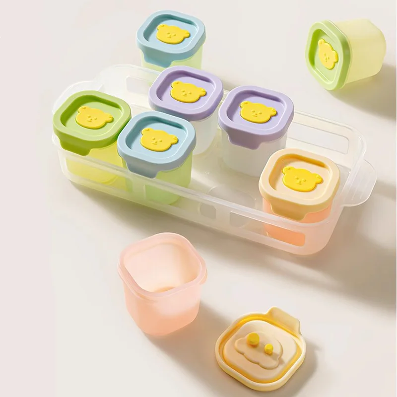 Baby Complementary Food Box Steamed Cake Mold Ice Tray Mini Box Lid