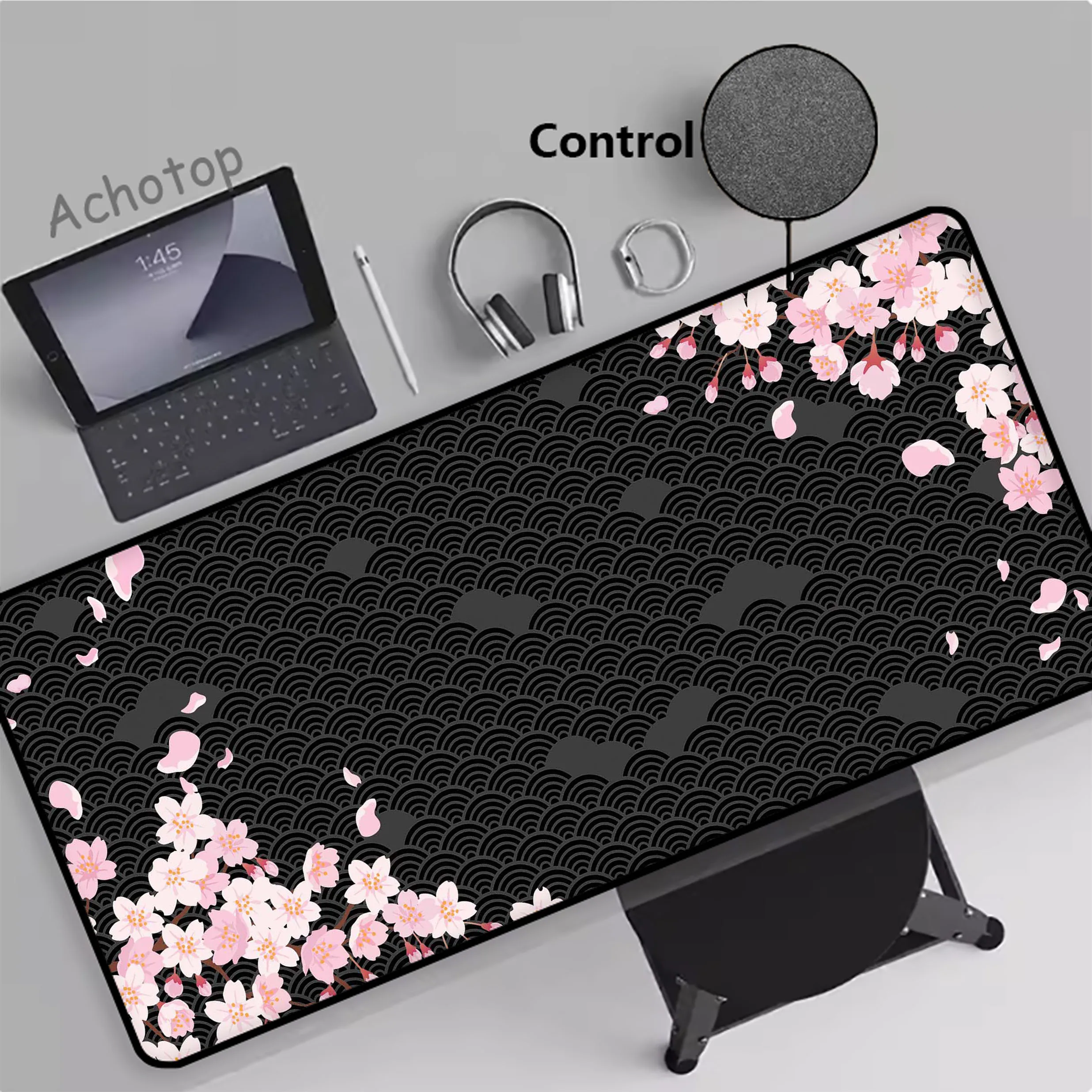 

Japanese Pink Sakura Control Gamer Mouse Pad Mousepads Locking Edge Mouse Mat Gaming Mousepad Keyboard Pads Tapis De Souris