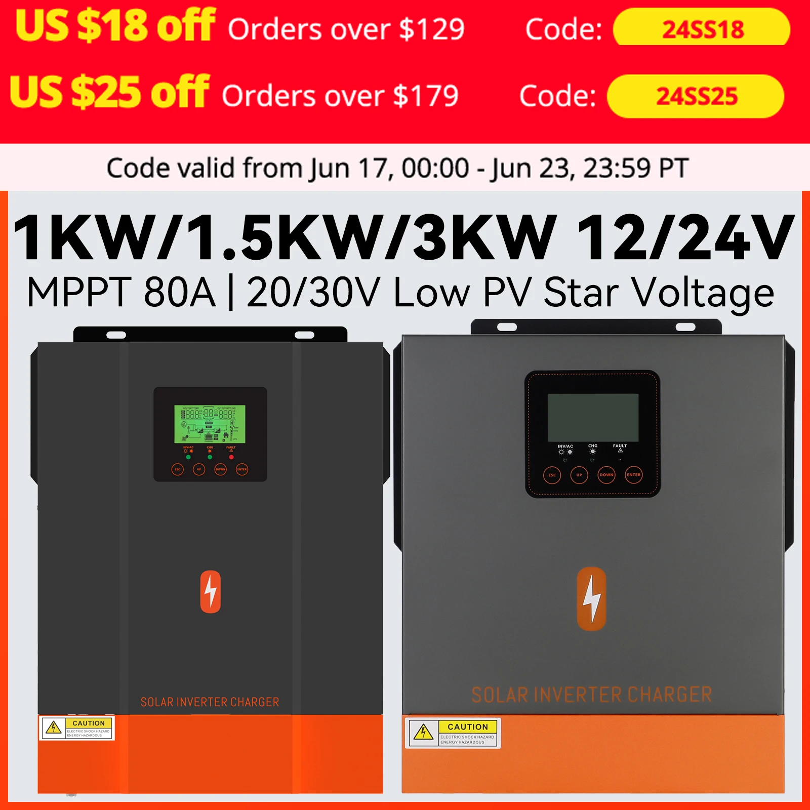 

Гибридный солнечный инвертор PowMr, 3 кВт, 24 В, MPPT 80 А, автономный солнечный инвертор для домашнего генератора энергии, заряд батареи, макс. PV 3000 Вт
