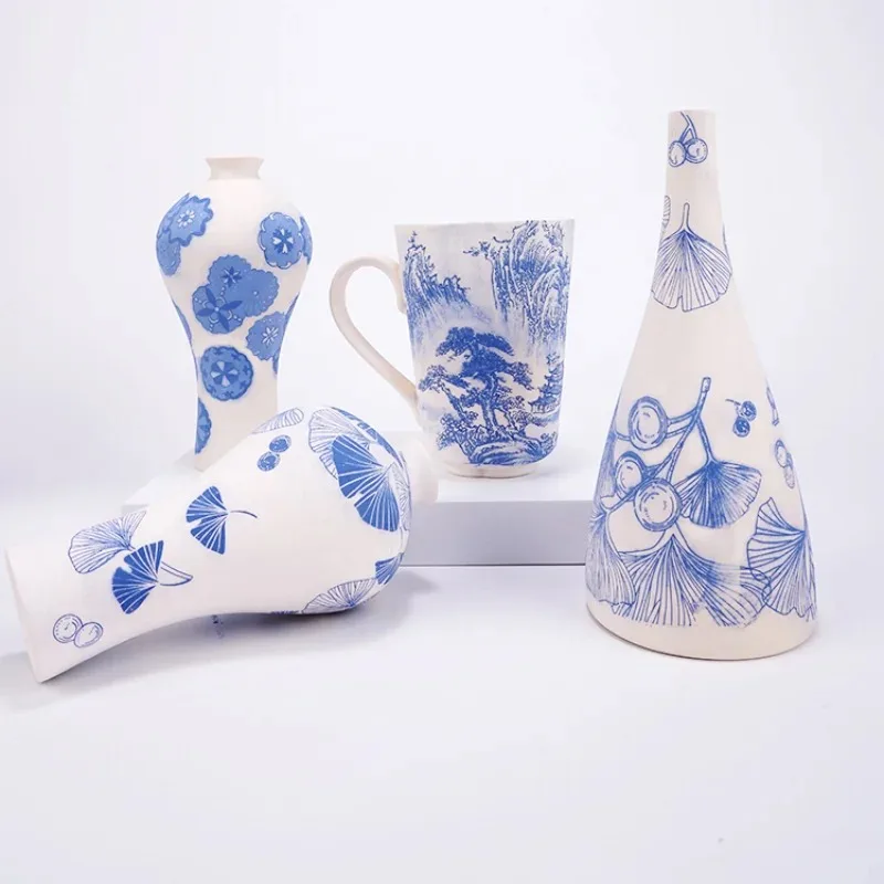 AHANDMAKER 3 Stili Decalcomanie Ceramiche, Ceramica, Trasferimento Argilla, Modelli misti, Carta Fiore Sottopentola, Adesivi Ceramica Per Ceramica, Sovraglassa, Adesivi Scivolo