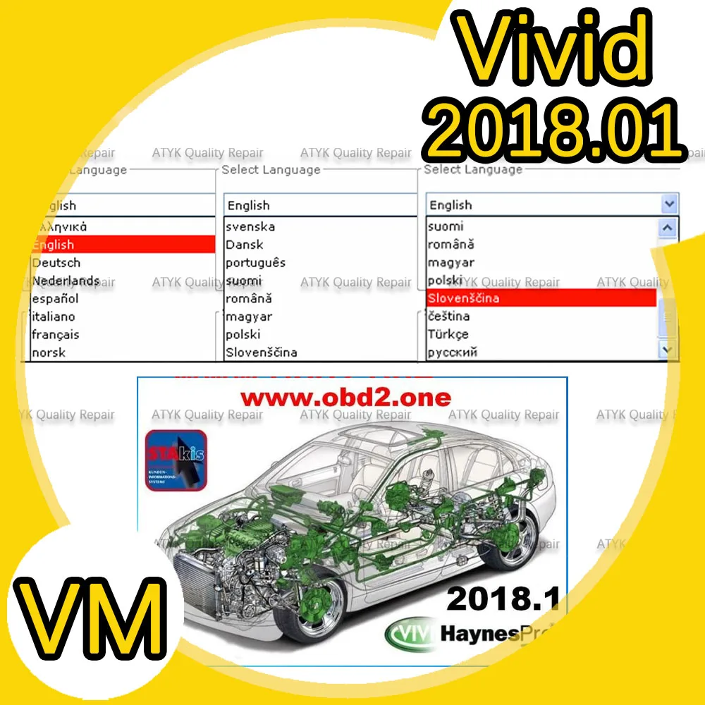 

Diagnostic software vivid workshop DATA 2018.01 VM Virtual Machine Version Repair equipment obd2 scanner tuning cars trucks tool