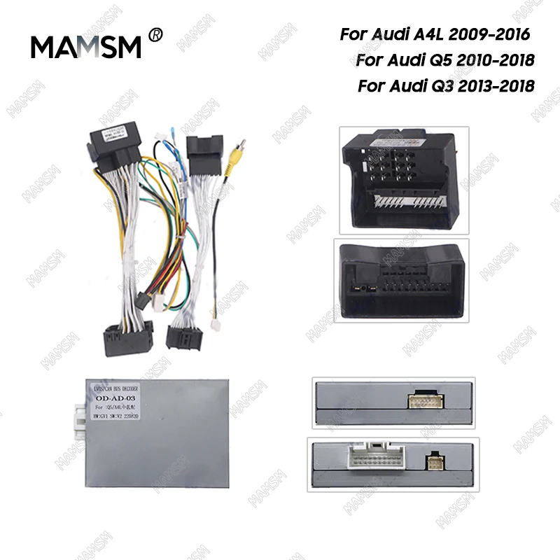 Kabelboom voor BMW E46 E87 E65 E66 E67 Met Quadlock, 16pin voor Android Auto Radio Stereo Kabelboom Kabel Adapter, met Canbus