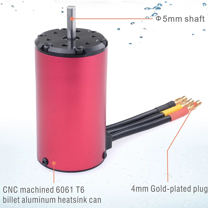RC Araçlar İçin 4068/4076 4P 12S 150A Saçsız Motor 1:8