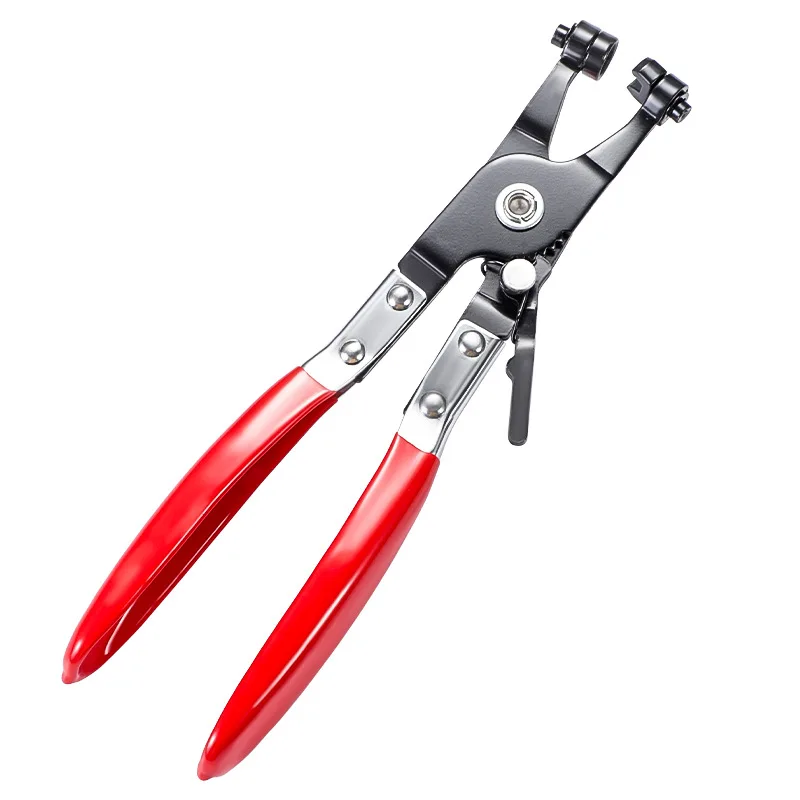 Wire Long Reach Hose Clamp Pliers Set Fuel Oil Water Hose Auto Tools Hose Clamp Pliers for Fuel Oil & Water Hoses Red