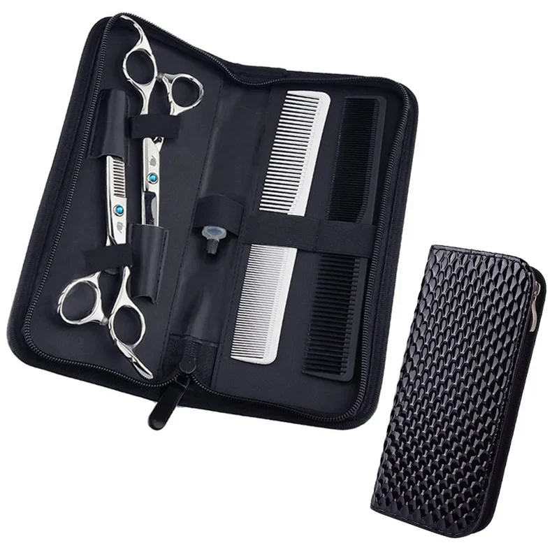 Hair Scissor Bag Clips Comb Case Hairdressing Barber Holster Bags Holder Tool Salon Pouch Holder CasePU Leather Bag tool holder hairdressing tool belt