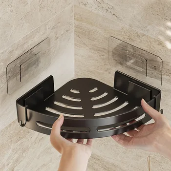 1/2/3 pezzi portaoggetti in plastica per bagno, porta shampoo, portaoggetti per doccia, scaffali per doccia, senza trapano, scaffale per asciugamani angolari 1