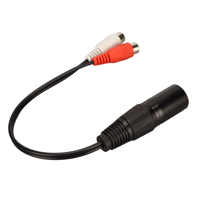 XLR Male Two RCA Female Plugs 1 FT