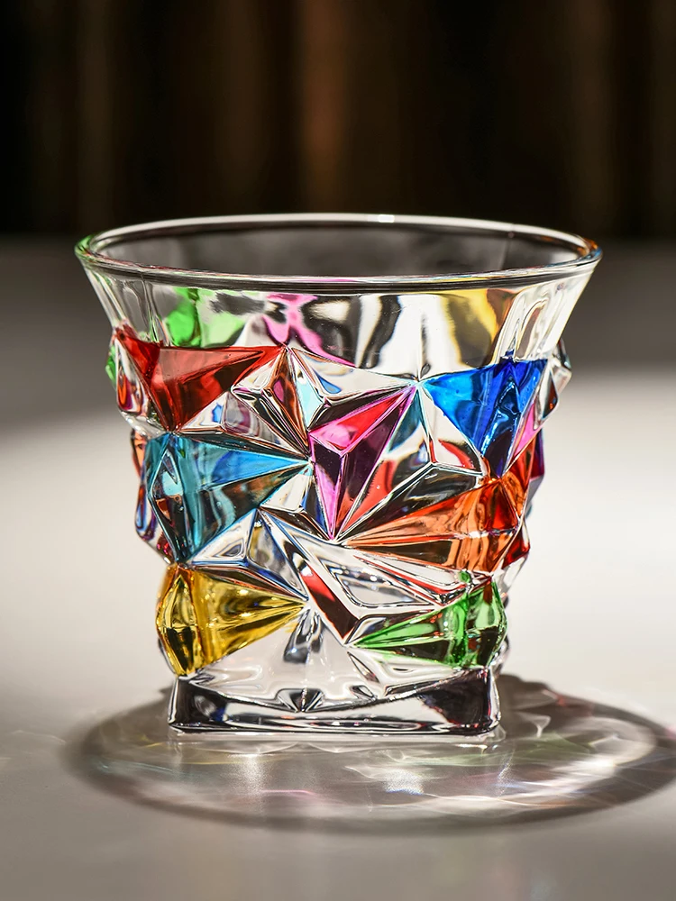 Nordic Decompress Hand Painted Drinkware Sets Glass Cup Couples Water Juice Milk Cup Coffee Whiskey Wine Mouthwash Cups