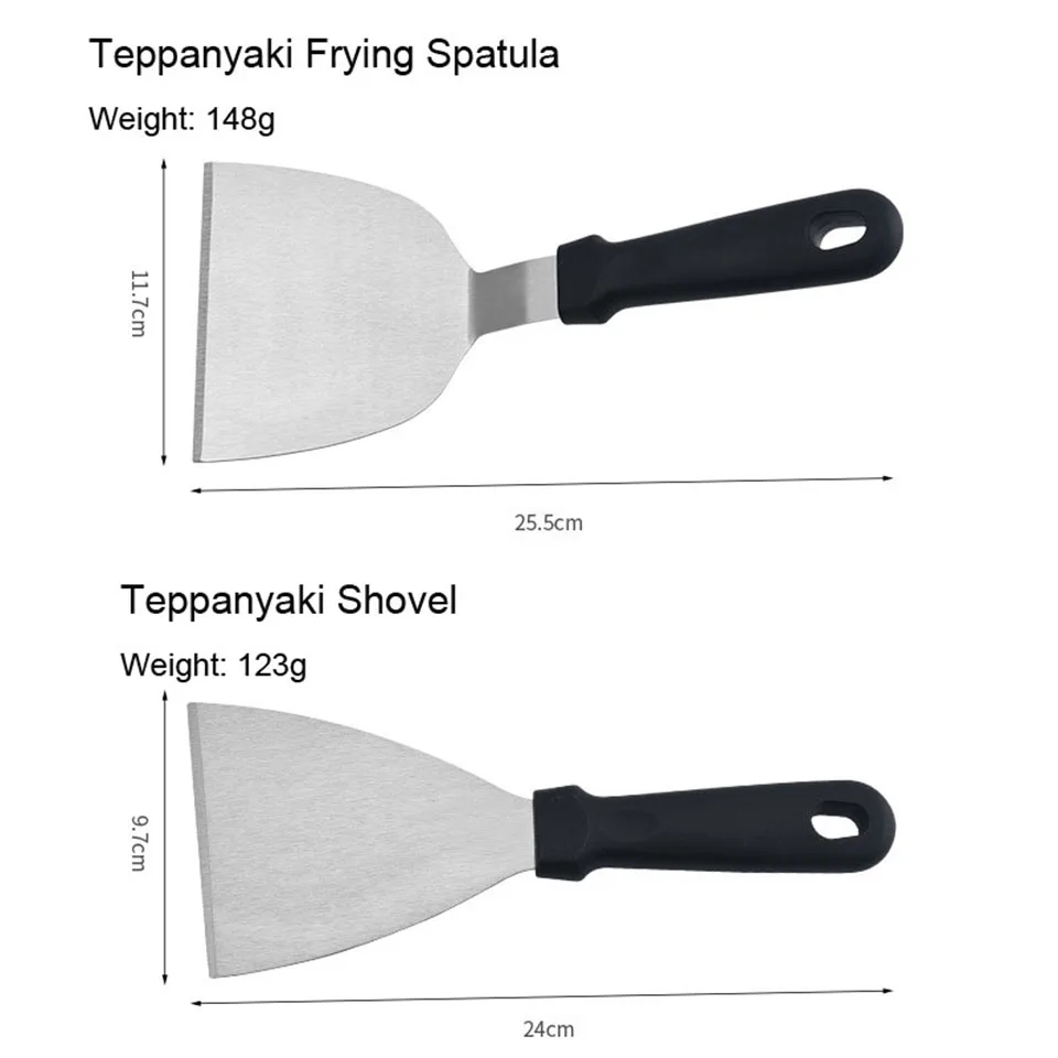 Stainless Steel Metal Griddle Spatula Hamburger Turner Scraper Pancake Flipper Great for BBQ Grill
