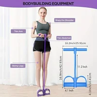 Tendeur de pédale multifonctionnel à quatre tubes, bande élastique de Yoga, équipement de Fitness à domicile, corde de Tension de renforcement Abdominal 4