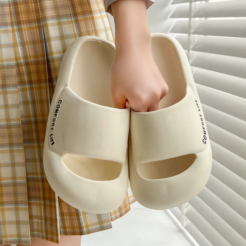 

New Thick Platform Anti-collision Slippers Women Men Non-slip EVA Soft Sandals Indoor Outdoor Leisure Shoes Women Summer Slides