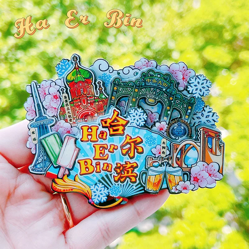 冷蔵庫用マグネット,トラベルステッカー,お土産,家の装飾,中国風