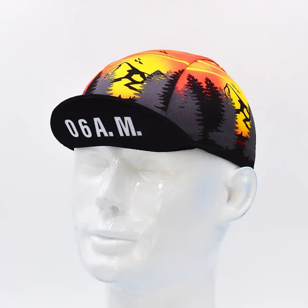 Classic Retro Print Cycling Caps for Men and Women, Breathable Bicycle Hat, Bike Caps, Unisex 4