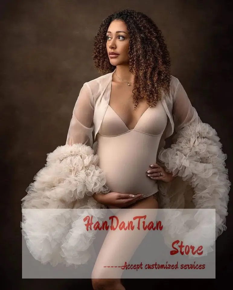 

Short Sexy Illusion Long Lingerie Tulle Bridal Robe Nightgown Bathrobe
